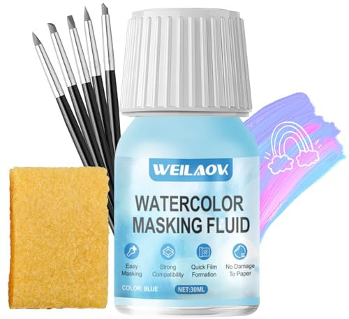 Fluide de masquage pour peinture à l'aquarelle, liquide de masquage, liquide de masquage liquide, liquide de masquage, liquide de masquage, liquide de masquage, garde les zones exemptes de couleur et
