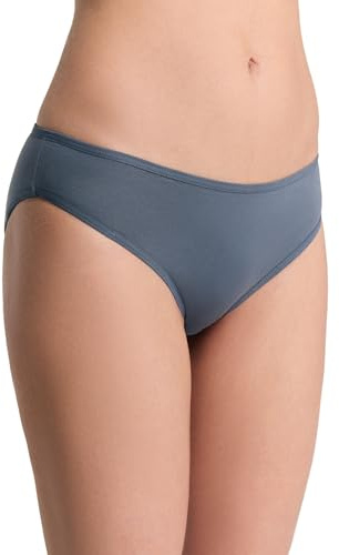 ALBERO NATUR Damen Taillenslips Slip Klassisch Bio-Baumwolle Unterhosen (DE/NL/SE/PL, Alphanumerisch, L, Regular, Regular, Dunkler Schiefer)