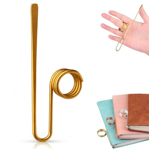 Buchhalter-Ring, Daumen-Buchseitenhalter, Lesezeichen aus Metall, Fingerring-Buchöffnerhalter für Buchliebhaber, Lesen, Damen, Herren, leichtes Buchöffnerwerkzeug (Gold)