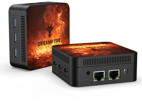DREAMFYRE Mini PC 8Go LPDDR4 256Go M.2 SSD, Mini Ordinateur de Bureau Alder Lake-Ν95 (jusqu'à 3,4 GHz), 4K@60HZ Triple Screen Display/WiFf 5/RJ45 Gigabit Ethernet/Bluetooth 5.0/VESA pour Bureau