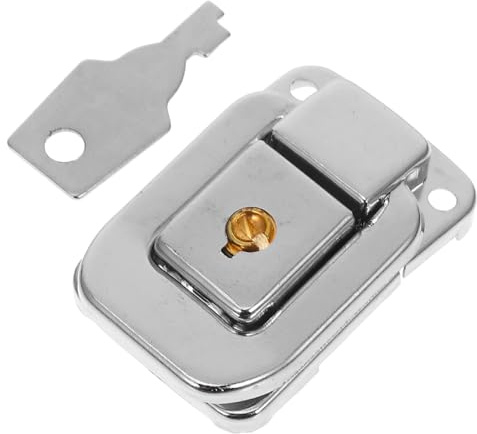 Hasp Lock in Ferro Argento, Chiusura Compatta per Valigie e Custodie | Custodia per Lenti a Contatto, Design a Leva Versatile, per Borsa da Viaggio e Case per Chitarra
