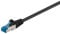 Goobay 92704 - Câble patch Ethernet CAT 6a - Double blindage - S-FTP jusqu'à 10 000 Mbit/s - 500 MHz - Câble en cuivre sans halogène - Fiche RJ-45 - Contacts plaqués or - 15 m - Noir