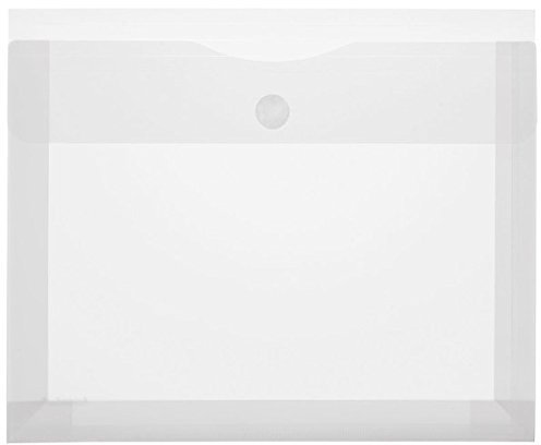 PP-Umschlag A4 quer, Dehnfalten 50mm, transparent klar, Klettverschluss