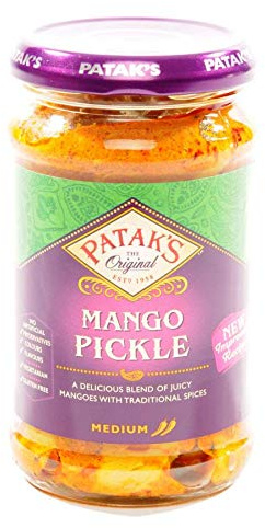 Pataks Pickles and Chutney (Pickle Mango Medium 2 x 283g)