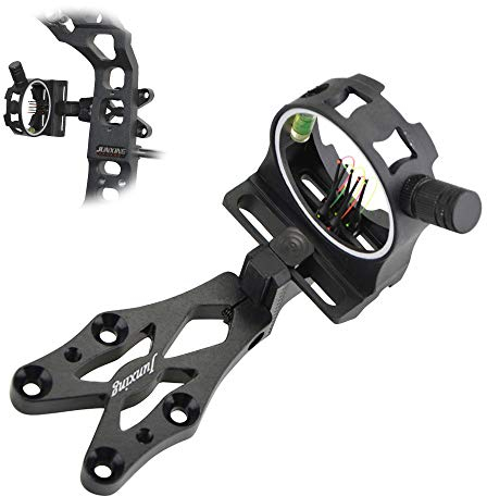 SHARROW Bogen Visier 5 Pin Micro Einstellbar Bogenvisier Jagdvisier mit Bogen Viesier Licht Aluminiumlegierung Zielvorrichtung Compoundbogen Anblick Bogensport Zubehör
