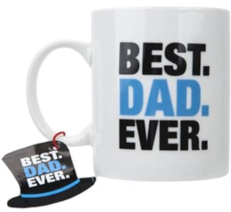 Best Dad Ever Tasse aus Glas, Vatertagsgeschenk, Geburtstag, Weihnachten, Kaffee, Tee, Trinkglas