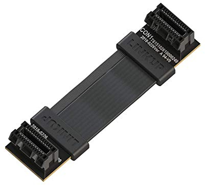 LINKUP - Flexible SLI Bridge GPU Cable Extreme High-speed Technology Premium Shielding 85 ohm Design for NVIDIA GPUs Graphic Cards | NOT compatible with AMD or RTX 2000/3000 GPU - [4cm]