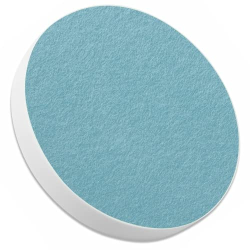 platino24 Schallabsorber COLORE aus Basotec G+ I Akustikpaneele mit Akustikfilz I Wand-Paneele mit 1 Kreis in Hellblau I Akustikplatten zur Schalldämmung in Büro, Studio & Wohnung