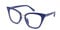 WANWAN Women Cat Eye Reading Glasses Fashion Frame Oversized Quality Readers (Blue, 2.0 x)