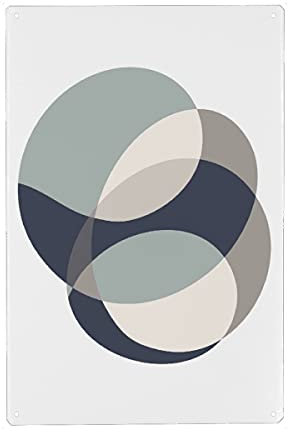 artboxONE Metall-Poster 20x30 cm Abstrakt Spot in Grey Colors von Künstler Sasha Lend