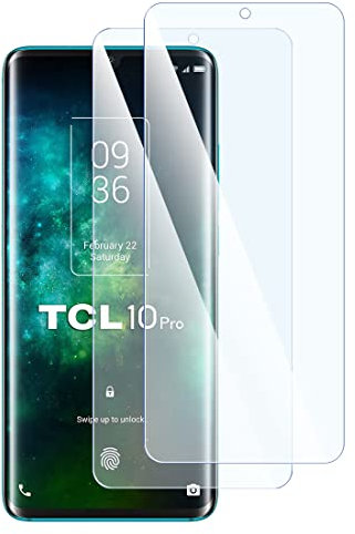 Karylax - Pellicola protettiva in vetro sottile, durezza 9H, antigraffio, per smartphone TCL 10 Pro (confezione da 2)