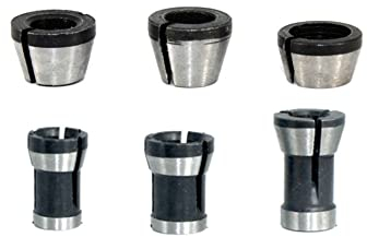 6 Pcs Adaptador de Portabrocas, Fresadora Adaptador,Adaptador De Fresadora Piezas 6/6.35 / 8mm Adaptador De Mandril para Máquina de Grabado y Fresadora de Madera