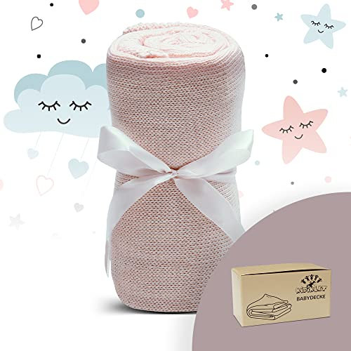 Kidiklet Babydecke aus 100% Bio-Baumwolle ÖKO-TEX (80 x 100 cm) - schadstofffrei - ideal als Baby-Erstausstattung für Jungen & Mädchen - Baby Blanket