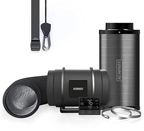 AC Infinity Air Filtration PRO Kit 8”, Inline Fan, Temperature Humidity VPD Controller with WiFi App Control, Carbon Filter, Ducting, Ventilation System for Grow Tents, Hydroponics, Indoor Gardening