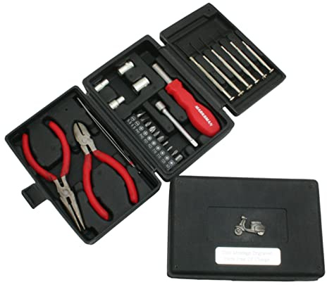 Retro Moped 26pc Essential Multi Purpose Tool Kit Home and Garage Personalised 212