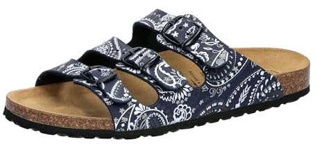 Lico Damen Bioline Lady Power Pantolette, Marine/Weiss