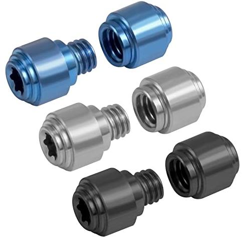 SAVITA 3 Sets Thumb Knobs, Titanium Screws Thumb Studs Replacement Pocket Blade Screws for Benchmade 535 Bugout (3 Colors)