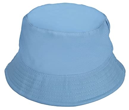 Sibba Fischerhut Sommer Fischer Sonnenschutz Kappen Unisex Verstaubare Hüte für Damen Herren Urlaub Wandern Camping Einkaufen 56–58 cm Hat Einfarbig Blau Bucket M