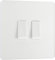 BG Electrical - Interruttore doppio da parete, 2 vie, piastra frontale senza viti, bordi arrotondati, Evolve, bianco perlato, 20A, 16AX, PCDCL42W