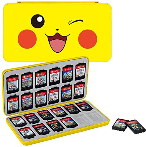 Konphat Étui pour Jeux Switch, Boîte de Rangement pour Cartouches de Jeux Nintendo Switch,Boîtier Housse de Protection Portable avec 24 Support des NS Jeux Cartes Organisateur Conteneur