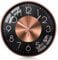 October Elf 12 Inch Wall Clocks for Living Room Kitchen Modern, Battery Operated Silent Wall Clock, Wall Clock for Bedroom Round Aluminium Decorative Rose Gold