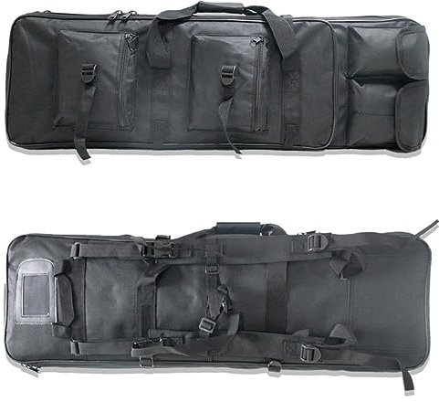 ACEXIER 81cm/94cm/115cm Tactique Chasse Étui pour Fusil Airsoft Sac d’Arme à feu Tir Militaire en Plein air Sniper Arme à feu Porter Un Sac à Dos (81CM,Black)