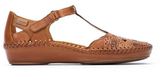 Pikolinos Halboffene Schuhe in Leder P. Vallarta für Frauen Farbe Brandy
