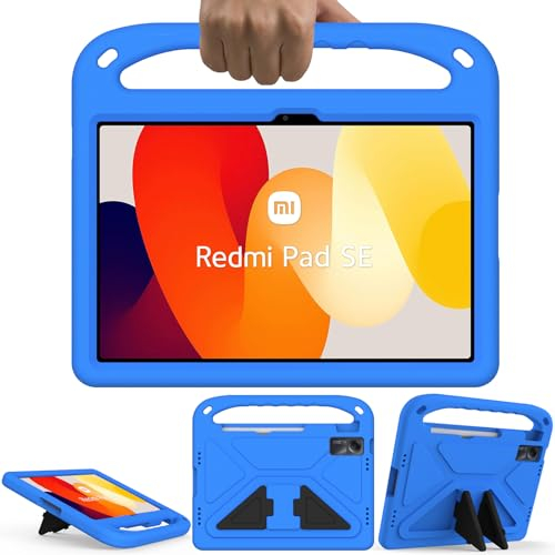 GOZOPO Funda para Xiaomi Redmi Pad SE 11 Pulgadas 2023, Ligera y Prueba de Golpes con Soporte Niños Funda para Xiaomi Redmi Pad SE 11 - Azul