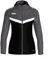 JAKO Iconic Kapuzenjacke Gr. 34 Schwarz/Anthrazit - Zipper Hoodie Damen, Bequeme Sweatjacke mit Keep Dry Funktion aus 100% recyceltem Polyester