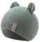Sterntaler GOTS Strickmütze Ohren - Babymütze aus Baumwolle (Bio) - anschmiegsame Unisex Beanie Mütze mit 3D Öhrchen - Baby und Kinder Übergangsmütze, steingrün, Größe 41