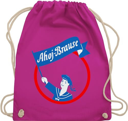 Turnbeutel Rucksack - Karneval & Fasching - Taschen - Ahoj Brause Kostüm Ahoj-Brause Verkleidung - Unisize - Fuchsia - wurfbeutel köstüme beutel kordelzug karnevals tasche fasching, backpack