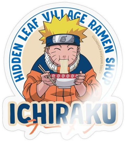Spreadshirt Naruto Ichiraku Hidden Ramen Shop Mit Naruto Sticker, max. 10 x 10 cm, 10 x 10 cm, Transparent glänzend