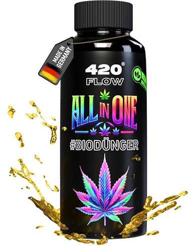 420Flow Cannabis Dünger organischer All in One Grow Hanfdünger – Grow & Bloom für Anfänger, stärkt Blätter, fördert prächtige Blüten - Starter Set Einfach zu verwenden (1000ml)