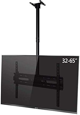 Soporte de TV, Soporte de Montaje en Techo para TV, Movimiento Completo Ajustable, instalación rápida, se Adapta a la mayoría de monitores de Plasma LED LCD de 32 a 65 Pulgadas, Pantalla Plana para s