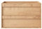 UEV Waschbeckenunterschrank hängend 75cm, Badezimmerschrank mit 2 Schubladen, Soft-Close-System, Waschplatz, Waschtischunterschrank, Waschtisch, Badmöbel für Gäste WC, Natur