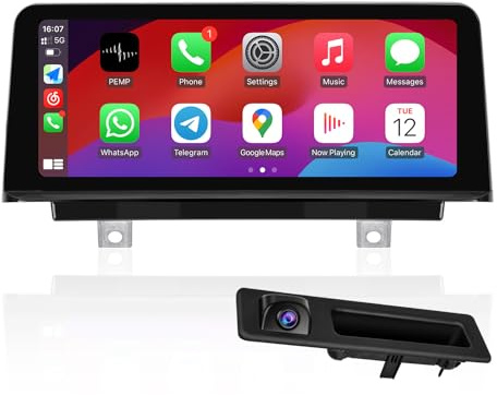 PEMP 10,25-Zoll-Linux-Bildschirm für BMW (2012–2017) 3er F30 NBT CIC-System, CarPlay-Unterstützung iOS 26 Android Auto Mirror Link mit Einer 720P-AHD-Rückfahrkamera