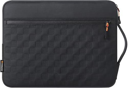 DOMISO 16 Inch MacBook Pro Sleeve Case – Compatible with 2024-2019 MacBook Pro M3/M2/M1 (A2141, A2485, A2991) | Waterproof, Shockproof Protection with Front Pocke,Black