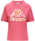 Kappa - T Shirt Maglietta, Donna, Rosso, Cotone, Palestra, Logo Fiora, Taglia: M