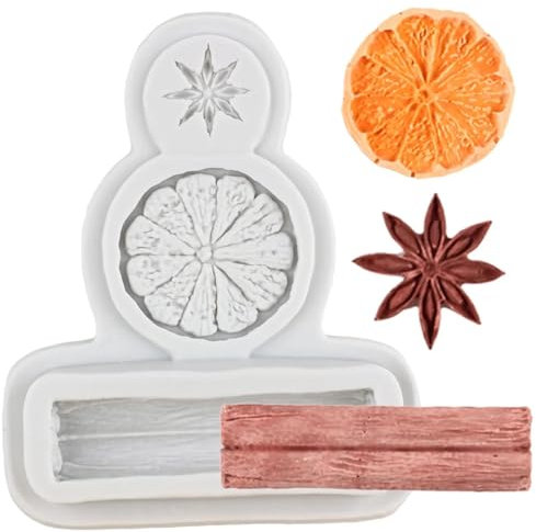 Silikon-Cupcake-Formen, 10 x 12,7 cm, Zitrone, Zimt, Stern, Anis, Silikonform, Fondant, Kuchendekoration, Werkzeuge, Cupcakes, Süßigkeiten, Harz, Schokoladenform