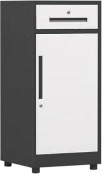 VducK Archivador Moderno con Cerradura, 1 cajón y 1 Puerta, gabinete de Almacenamiento de Metal Seguro para Oficina en casa, 40 x 85 x 39 cm