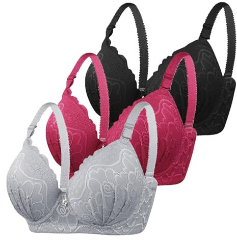 Generico Coppe Silicone Reggiseno Imbottito Senza Spalline Reggiseni da Reggiseni Regolabili Senza Ferretto Bralette di Supporto a Copertura Totale Taglie Reggiseno Triangolo Reggiseno (BK4, XXL)