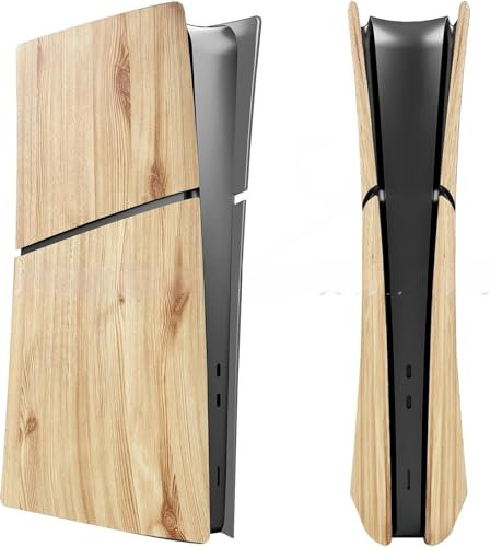 Replacement Housing Shell for PS5 Slim Console Faceplate Shell Case Spider Digital Version (Color wood)