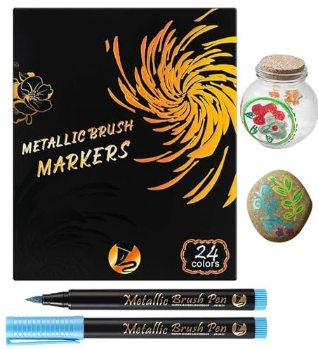 Generisch Acrylic Paint Pens, Acrylic Markers, Set of Paint Markers for Ceramic, Wood, Canvas, Glass and Stone, Fabric and Art Painting Supplies Kit for Creative Projects