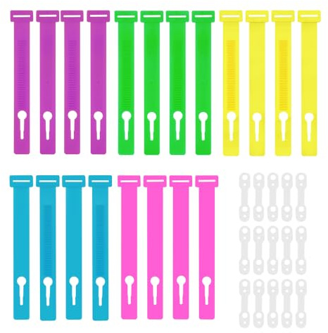 CZAKOMIX 20 Piezas Gancho a Prueba de Viento, 15 Hebillas de Silicona a Prueba, Hebilla Fija Antideslizante Portátil - 5 Colores, Clips Antideslizantes para Ropa, Gancho Antideslizante Hebilla