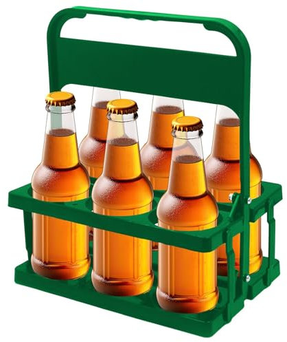 Drink Holder Carrier to Prevent Spills - Milk Bottle Holder Doorstep | Wine Bottle Carrier 6 Bottles, 6-Holes Beer Bottle Stand Display, Beer Bottle Carrier 6 Pack, Folding Wine Bottle Holder for Milk