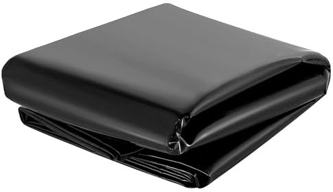 Strapazierfähige wasserdichte schwarze Teichfolie, 9 m x 11 m, UV-beständige Fischteichmembran für Bachläufe, Springbrunnen und Wassergärten, flexibles Design für große Teiche und Landschaftsprojekte
