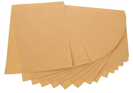 HOMSFOU 100hojas Papel Kraft Adhesivo Impresora Etiquetas Duradero Diseño Simple