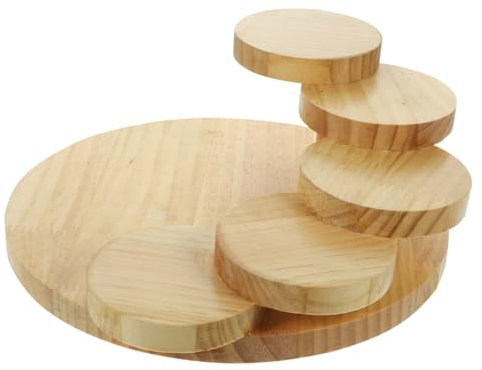 HEALEEP Bandeja Giratoria de Sushi de Madera Japonés Placa de Sushi Creativa Forma de Escalera para Servir Aperitivos y Postres Casa o