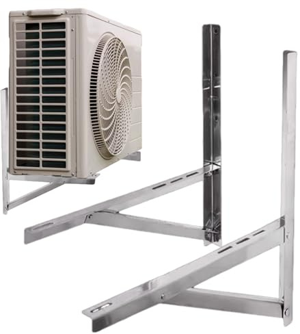 Support Pour Climatiseur - Support de fixation pour climatiseur split extérieur, Pliable En Acier Inoxydable Avec Accessoires Multifonctionnels Pour Unité Split Sans Conduit À Montage Murale