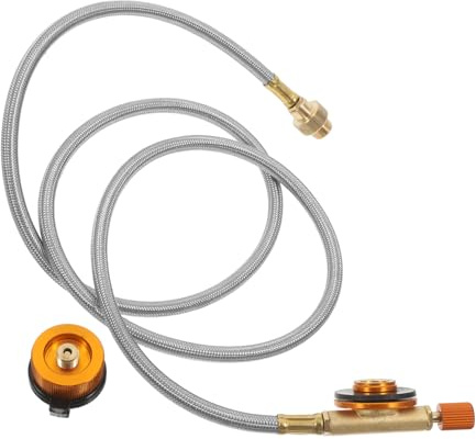 EPIGEIST Propangas Verlängerungsschlauch 100cm für Camping Gastanks Universeller Propangasadapter mit Qcc1-Anschluss Nachfüllventil für Outdoor Grill und Campingkocher